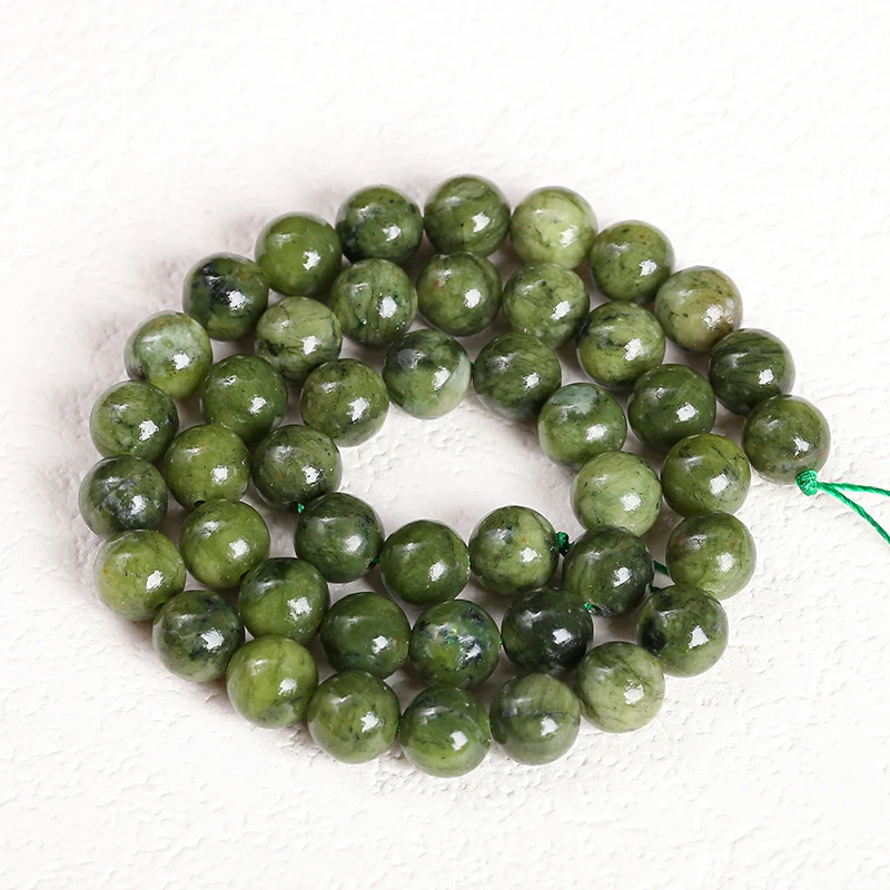 4 6 8 10mm Natural Stone Dark Color Southern Jade Beads Round Loose Spacer Jasper For Jewelry Making Diy Necklace Bracelet