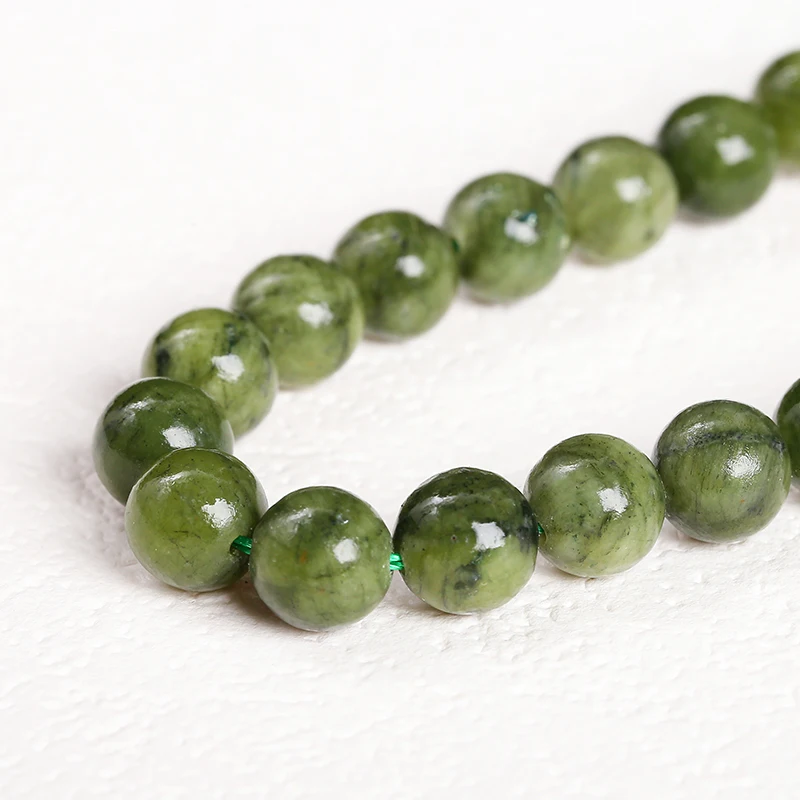 4 6 8 10mm Natural Stone Dark Color Southern Jade Beads Round Loose Spacer Jasper For Jewelry Making Diy Necklace Bracelet
