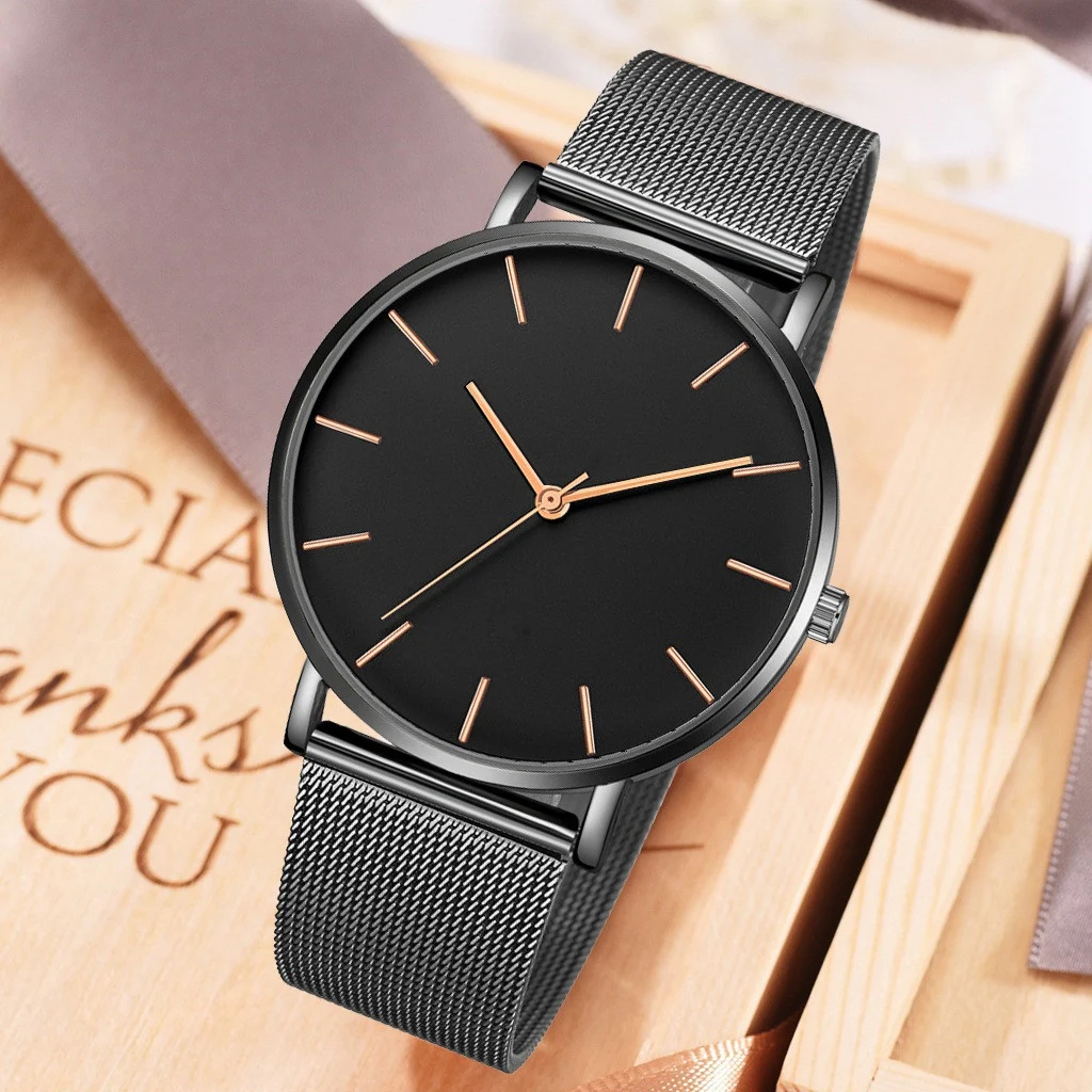 Top Brand Luxury Watches Women Fashion Stainless Steel Mesh Belt Quartz Wristwatch Simple Casual Ladies Clock Gift Montre Femme