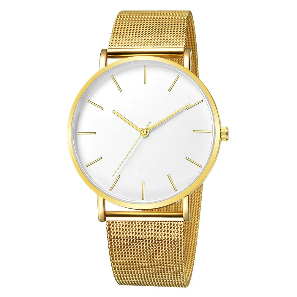 Top Brand Luxury Watches Women Fashion Stainless Steel Mesh Belt Quartz Wristwatch Simple Casual Ladies Clock Gift Montre Femme