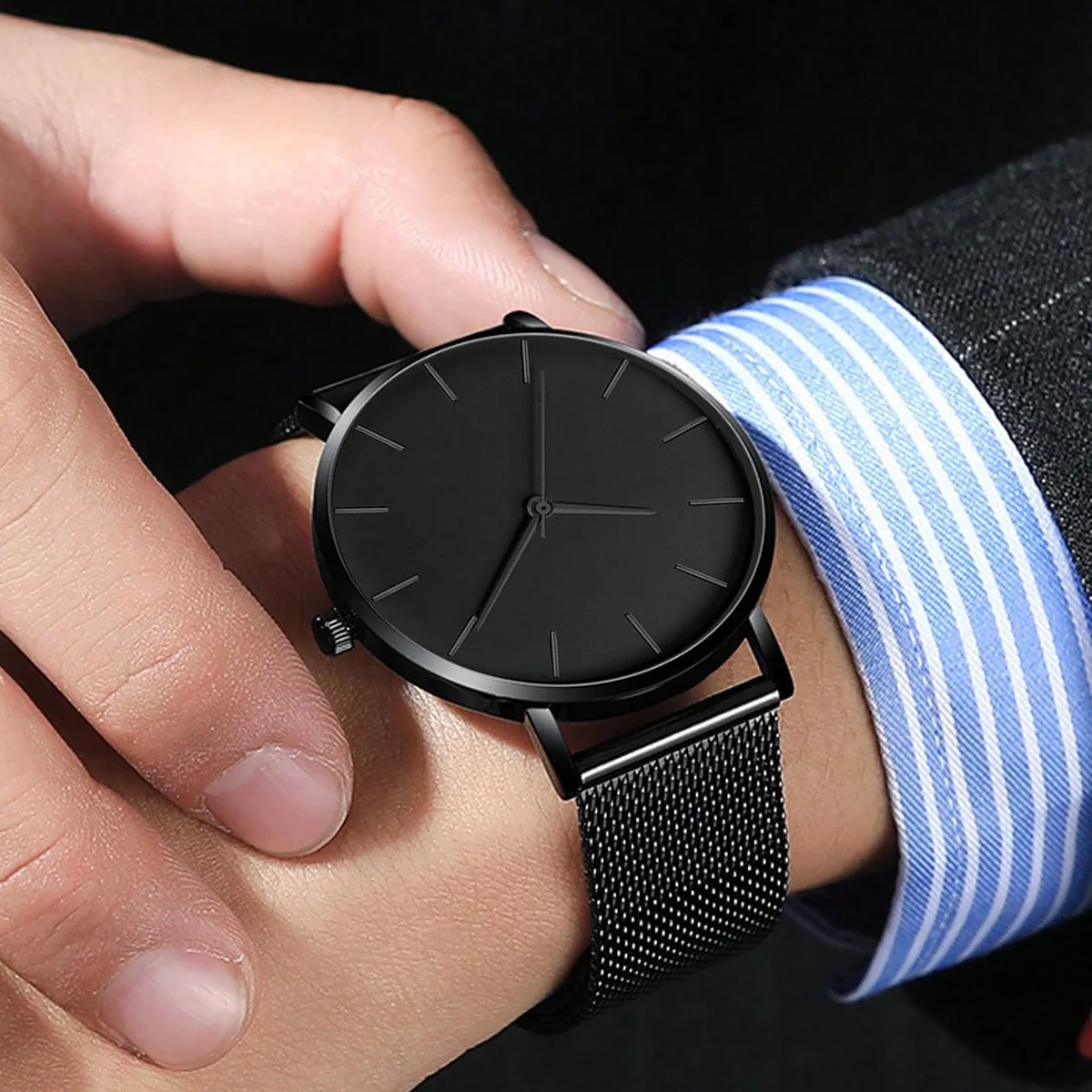 Top Brand Luxury Watches Women Fashion Stainless Steel Mesh Belt Quartz Wristwatch Simple Casual Ladies Clock Gift Montre Femme
