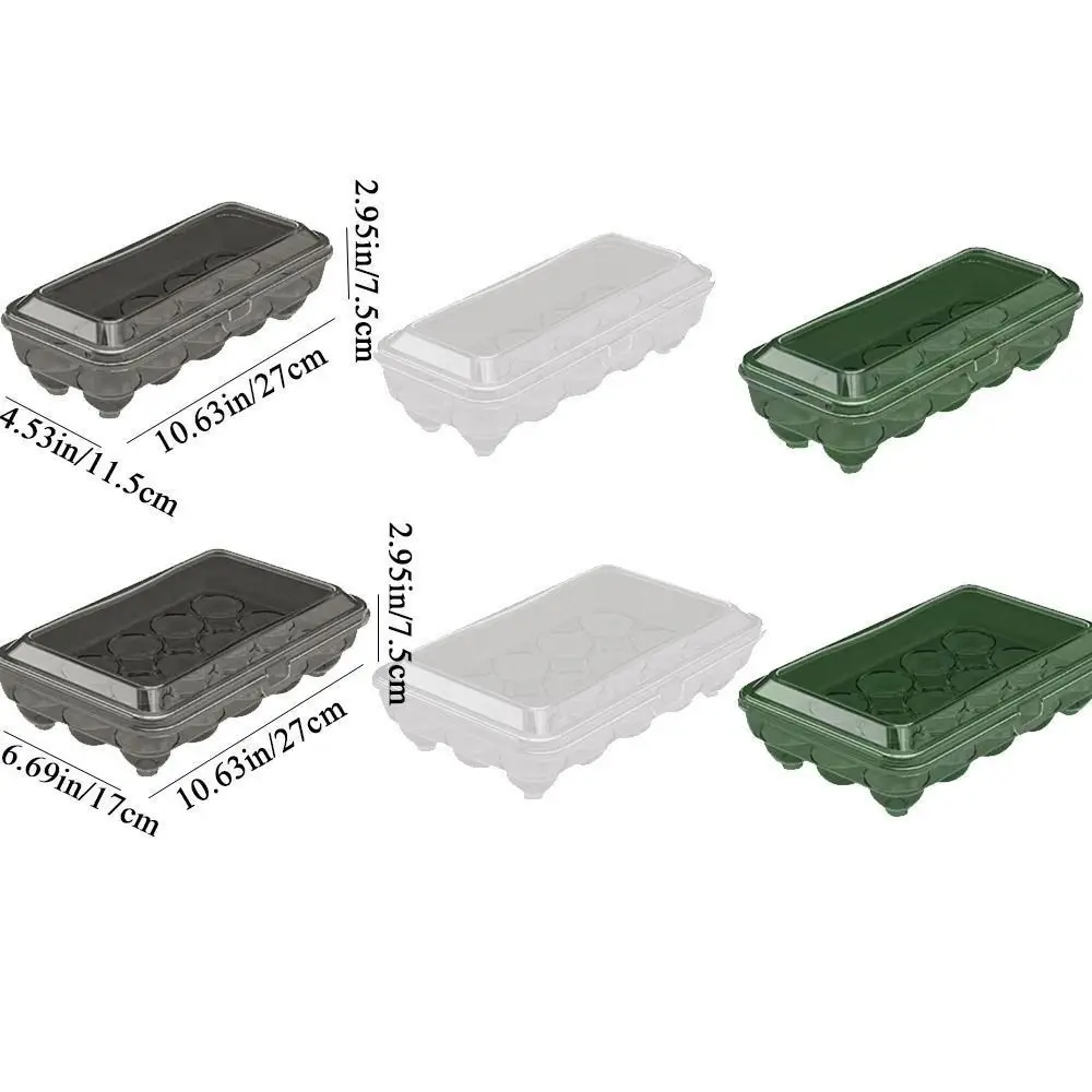 Egg Box 10/15 Grids Egg Holder Container for Outdoor Camping Picnic Eggs Box Case Anti-fall Egg Storage Box Kitchen Organizer