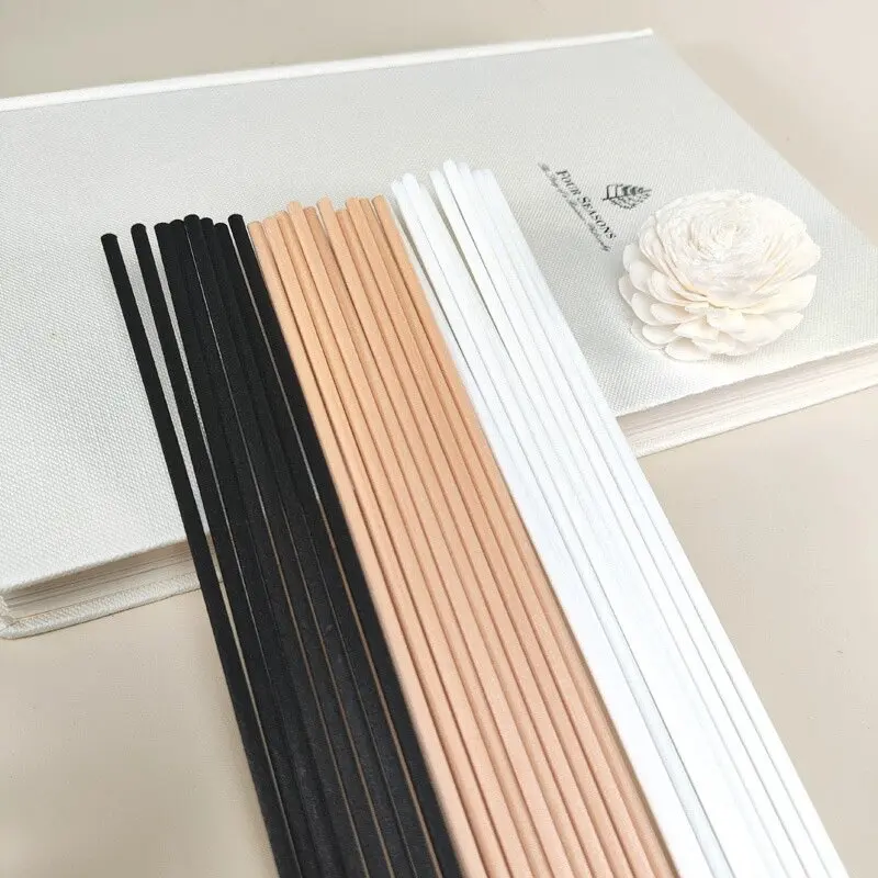 50/100/200pcs Fiber Reed Diffuser Sticks Set 3mm 8inch Aromatherapy Diffuser Sticks for Bedroom Office Air Freshener Fragrance