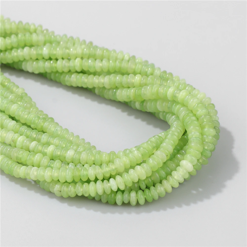 2X4MM Natural Abacus Stone Beads Blue Green Pink Flat Rondelle Beads for Jewelry Making Bracelets Necklace Accessories Wholesale