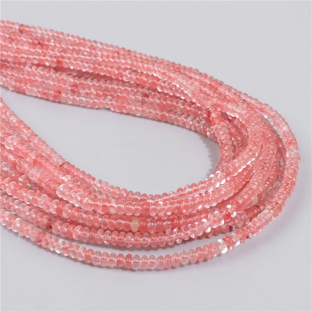 2X4MM Natural Abacus Stone Beads Blue Green Pink Flat Rondelle Beads for Jewelry Making Bracelets Necklace Accessories Wholesale