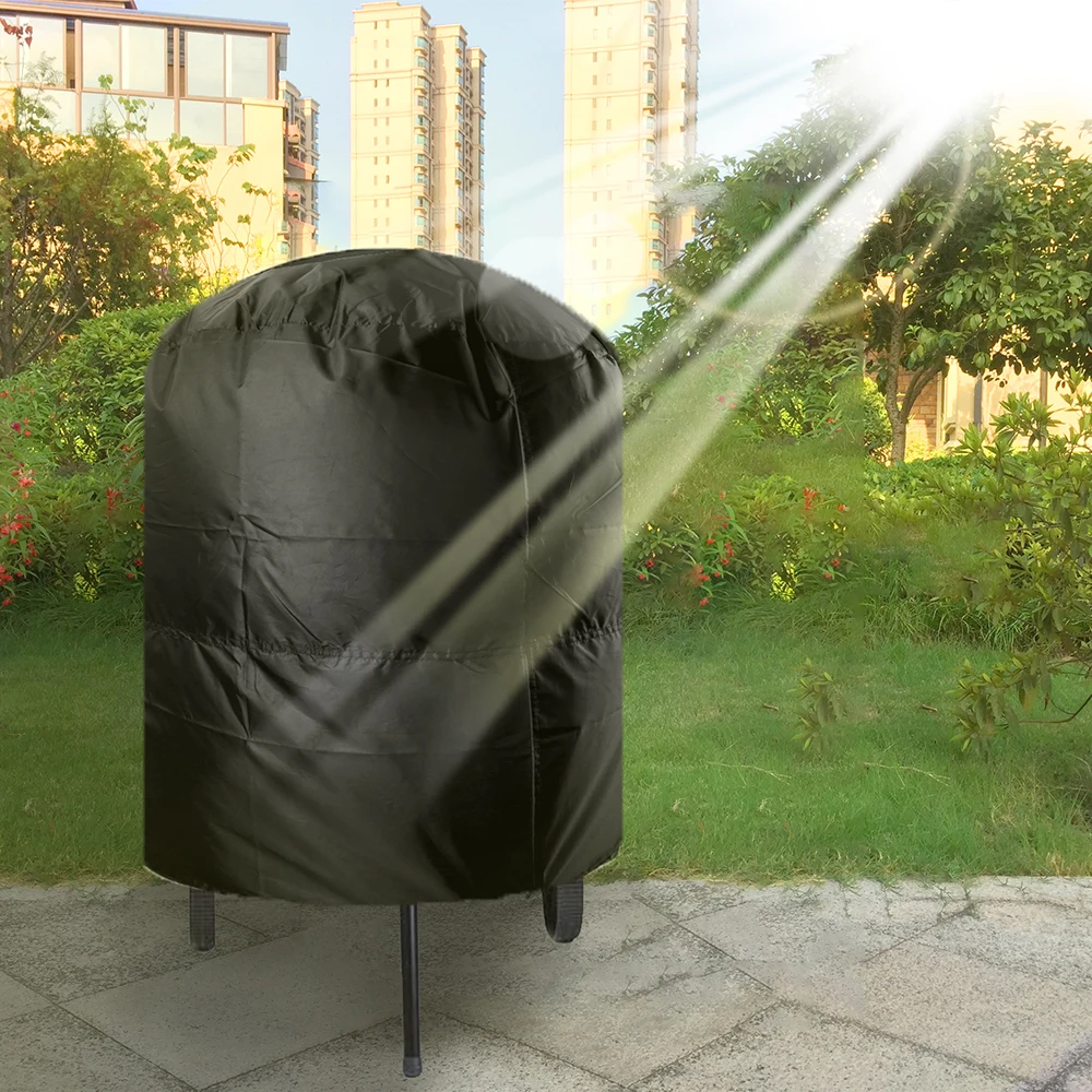 Grill Cover 77x58cm/80x66x100cm Waterproof Round BBQ Grill Cover Camping Outdoor Barbecue Cover Anti Dust Rain Protective