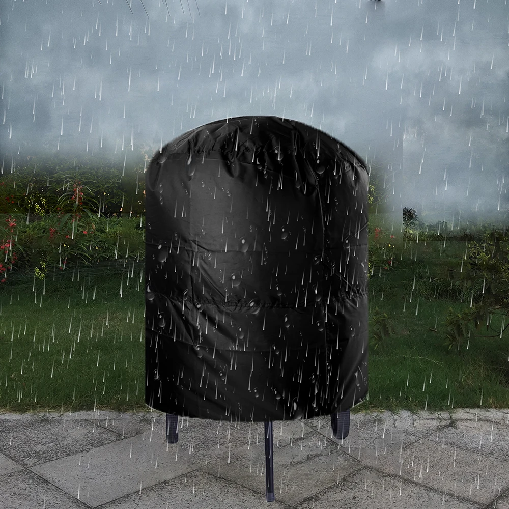 Grill Cover 77x58cm/80x66x100cm Waterproof Round BBQ Grill Cover Camping Outdoor Barbecue Cover Anti Dust Rain Protective