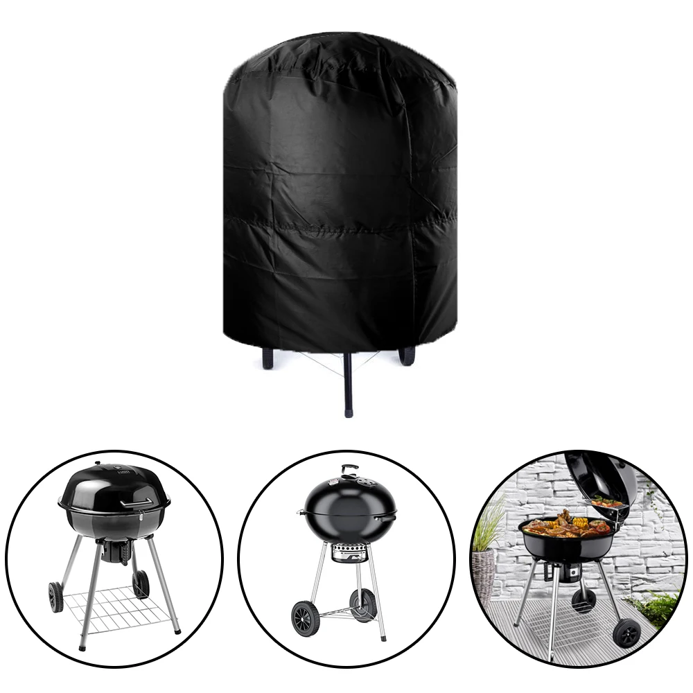 Grill Cover 77x58cm/80x66x100cm Waterproof Round BBQ Grill Cover Camping Outdoor Barbecue Cover Anti Dust Rain Protective