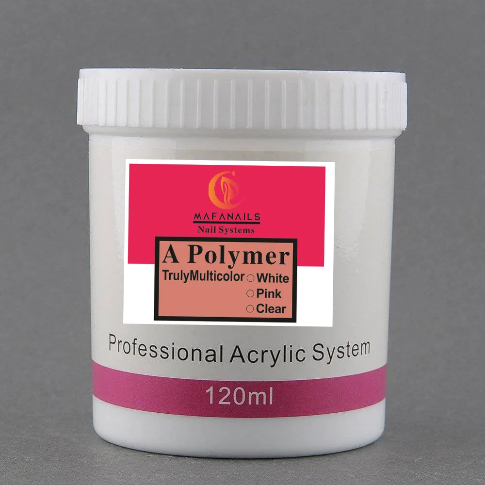 120G Nail Acrylic Powder Clear Pink White Carving Crystal Polymer Builder Nails Extension Art Dust with BOX Professional GY&