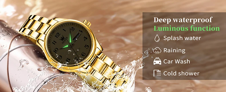 OLEVS 5567 Women's Wrist Watch Original Luxury Watches Waterproof Stainless Steel Quartz Woman Wristwatch Gold 2022 Trend