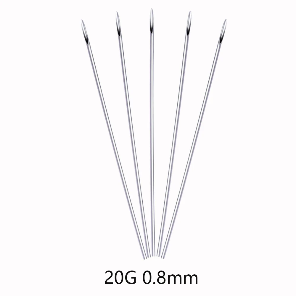 1/2/5Pcs Disposable Sterile Body Piercing Needles Medical Tattoo Needle for Navel Nipple Lip Navel Ring Kit Surgical Steel Tool