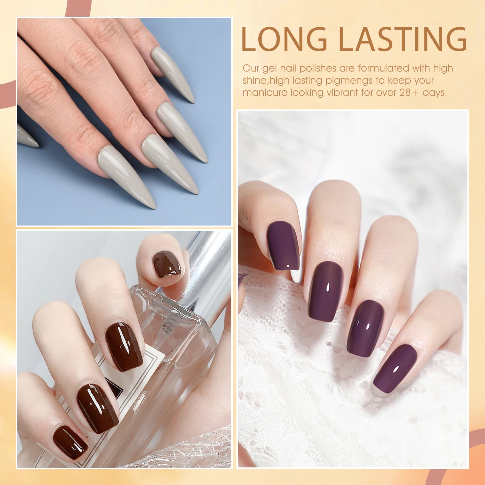 12pcs/kit Venalisa Gel Nail Polish Brown Earth Coffee Color Series Young Nude Light Reflective Gel Pigment Nail Art Manicure