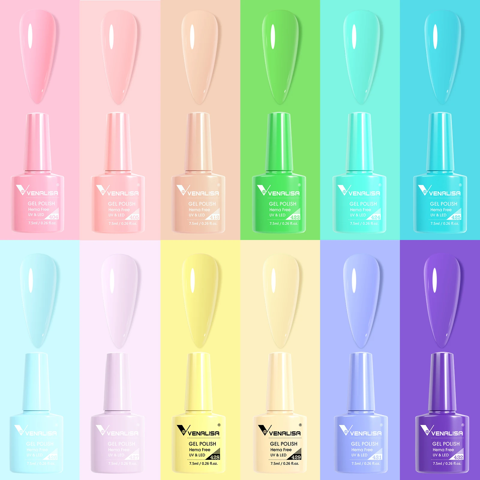 12pcs/kit Venalisa Gel Nail Polish Brown Earth Coffee Color Series Young Nude Light Reflective Gel Pigment Nail Art Manicure