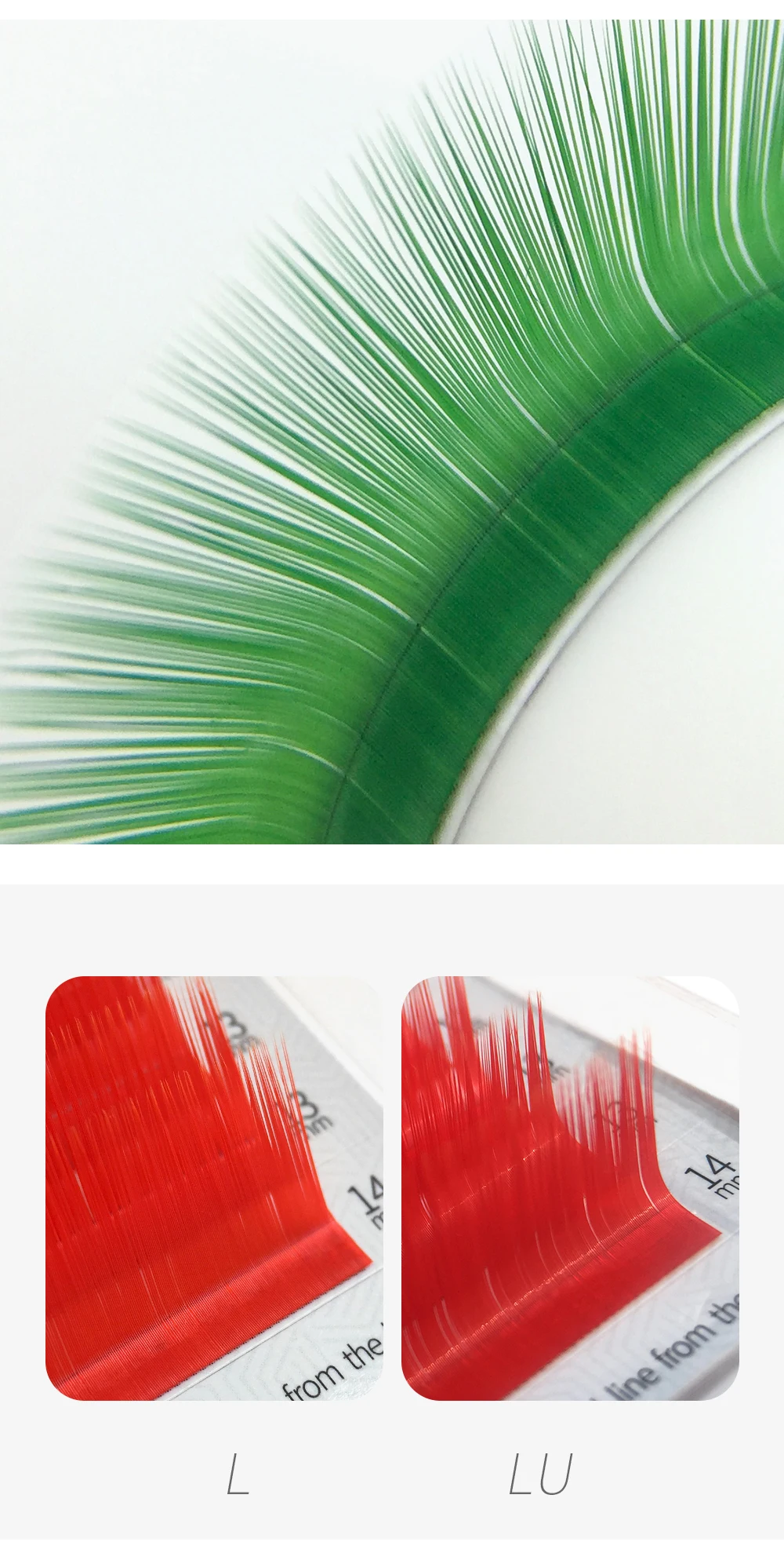 GAHAMACA Colorful Individual Eyelashes C/D/L/LU Individual Colored UV Lashes 0.07/0.10mm 8-14mm False Lashes Wholesale Supplies