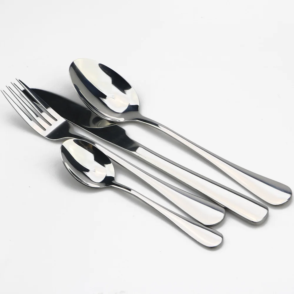 JANKNG Stainless Steel Dinnerware Set Rainbow Colorful Cutlery Dishwasher Safe Dinner Western Tableware Kitchen Accessories