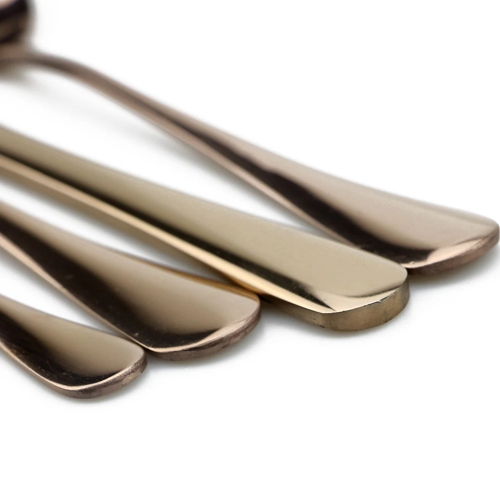 JANKNG Stainless Steel Dinnerware Set Rainbow Colorful Cutlery Dishwasher Safe Dinner Western Tableware Kitchen Accessories