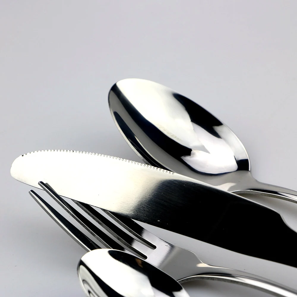 JANKNG Stainless Steel Dinnerware Set Rainbow Colorful Cutlery Dishwasher Safe Dinner Western Tableware Kitchen Accessories