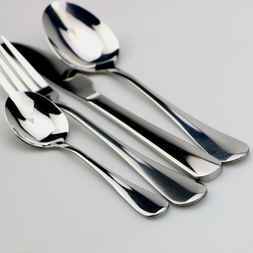 JANKNG Stainless Steel Dinnerware Set Rainbow Colorful Cutlery Dishwasher Safe Dinner Western Tableware Kitchen Accessories