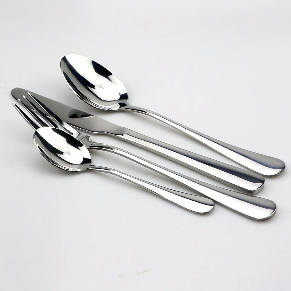 JANKNG Stainless Steel Dinnerware Set Rainbow Colorful Cutlery Dishwasher Safe Dinner Western Tableware Kitchen Accessories