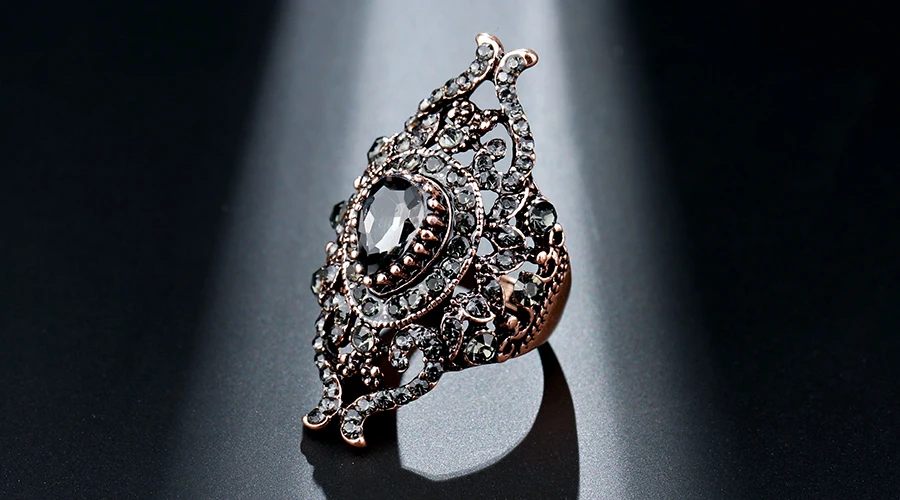 Kinel New Black Natural Zircon Bride Earrings Fashion 585 Rose Gold Simple Drop Earrings For Women Wedding Party Jewelry