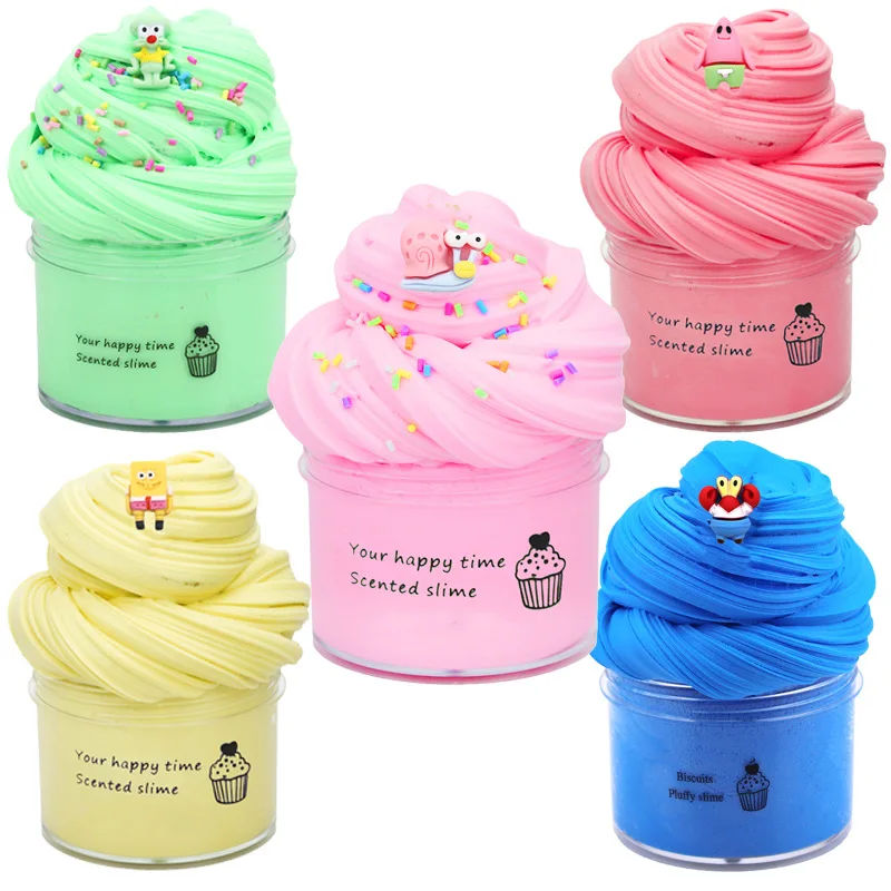 DIY Butter Slimes Fruit Set Toys Education Antistress Accessories Soft Charms Rainbow Clay Kawaii Slime Party Toy for Kids Gifts