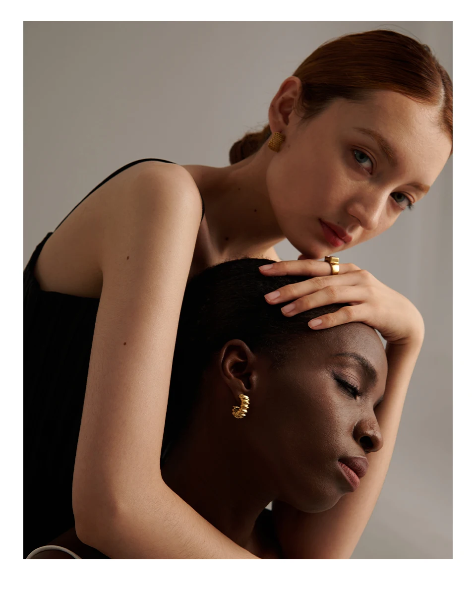 Yhpup Stainless Steel Unusual Earrings Statement Metal Golden Geometric Women Stud Charm Jewelry украшения бижутерия Gala Gift