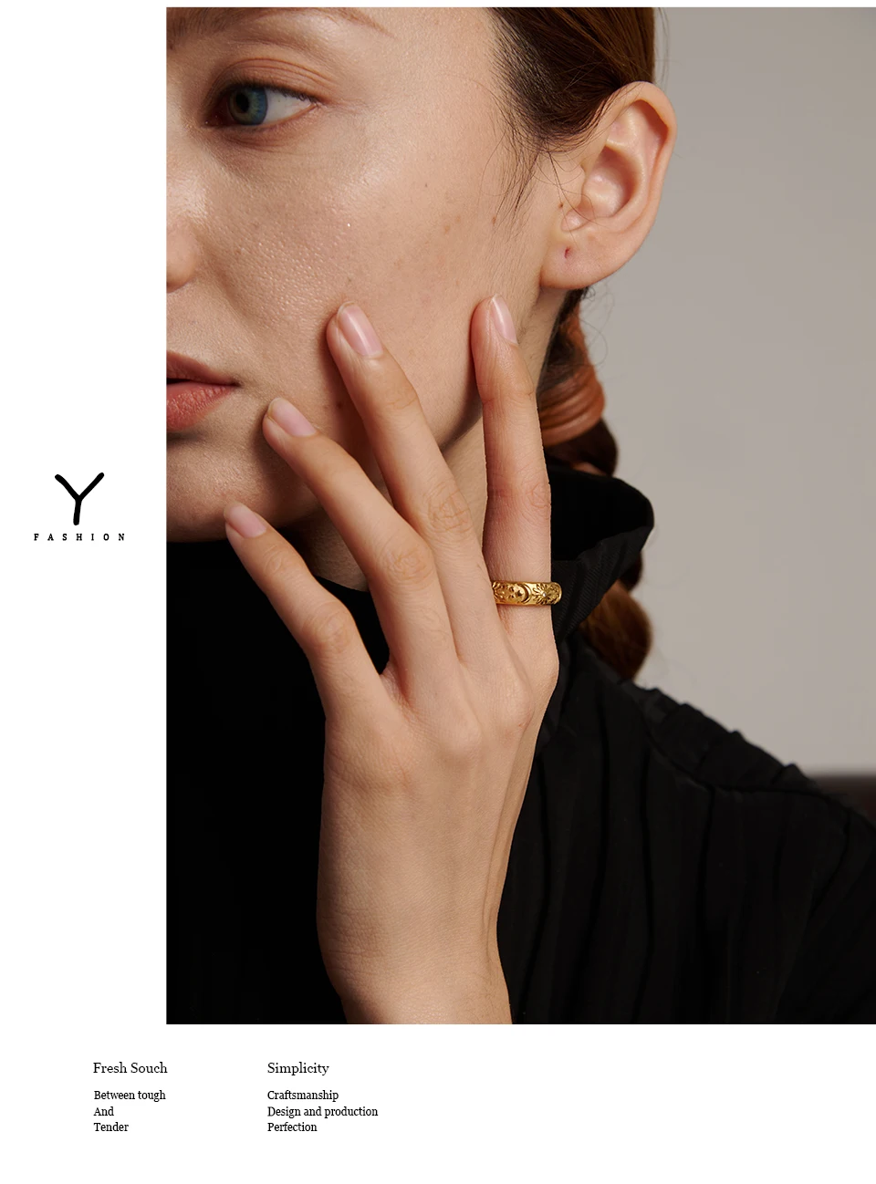 Yhpup Sun Star Moon Ring Stainless Steel Jewelry Stylish Metal Celestial Women Ring joyería acero inoxidable mujer Gift New