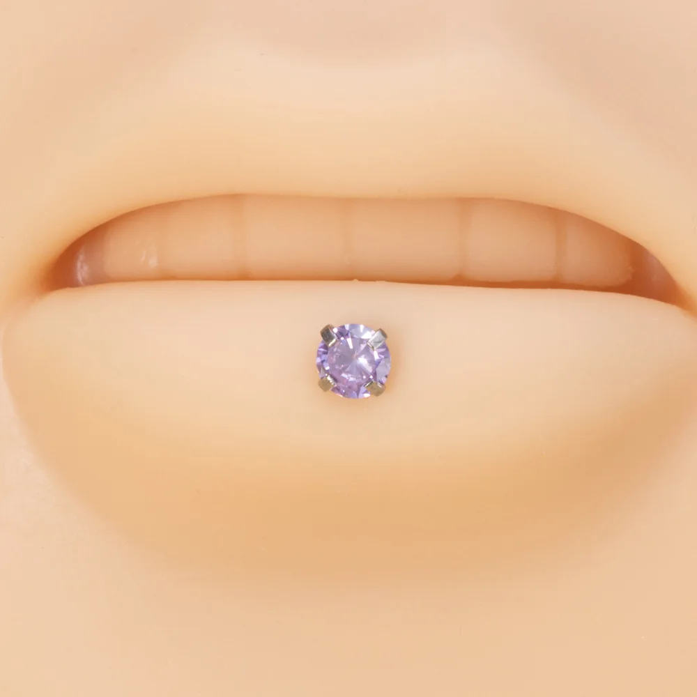 5PCS Star Heart Round Zircon Monroe Lip Rings Stud Women Surgical Steel Helix Tragus Earring Labret Studs Piercing Jewelry 16G