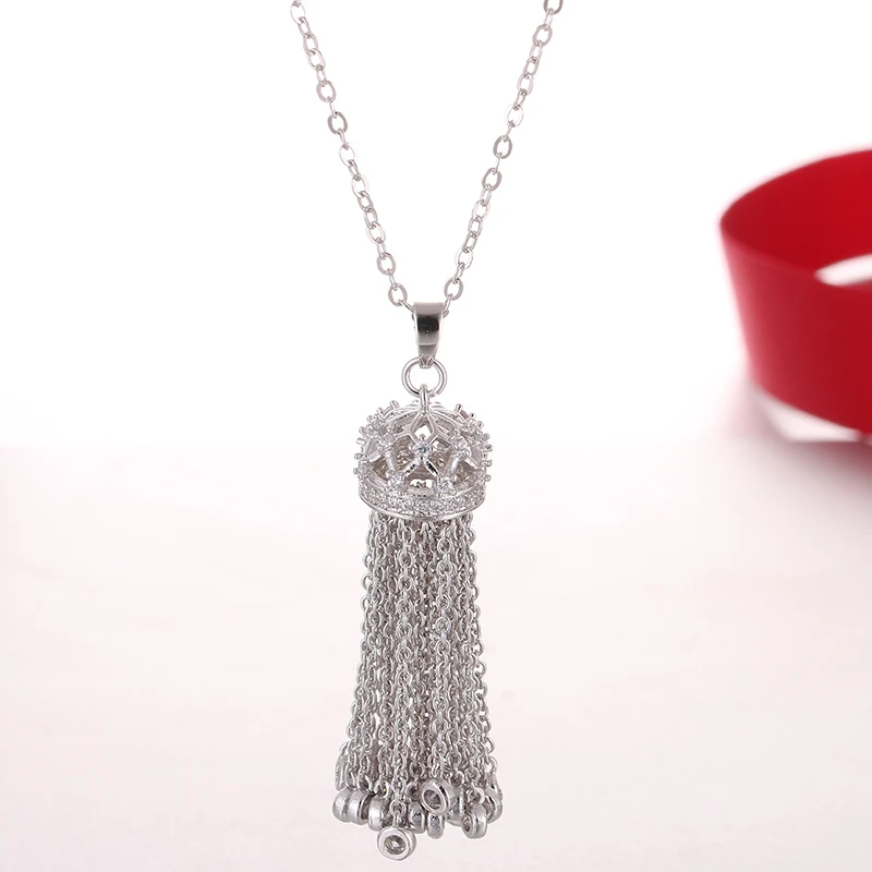 LXOEN Famous Brand Tassel Rings For Women Inlay Zirconia Adjustable Crown Ring Fashion bague