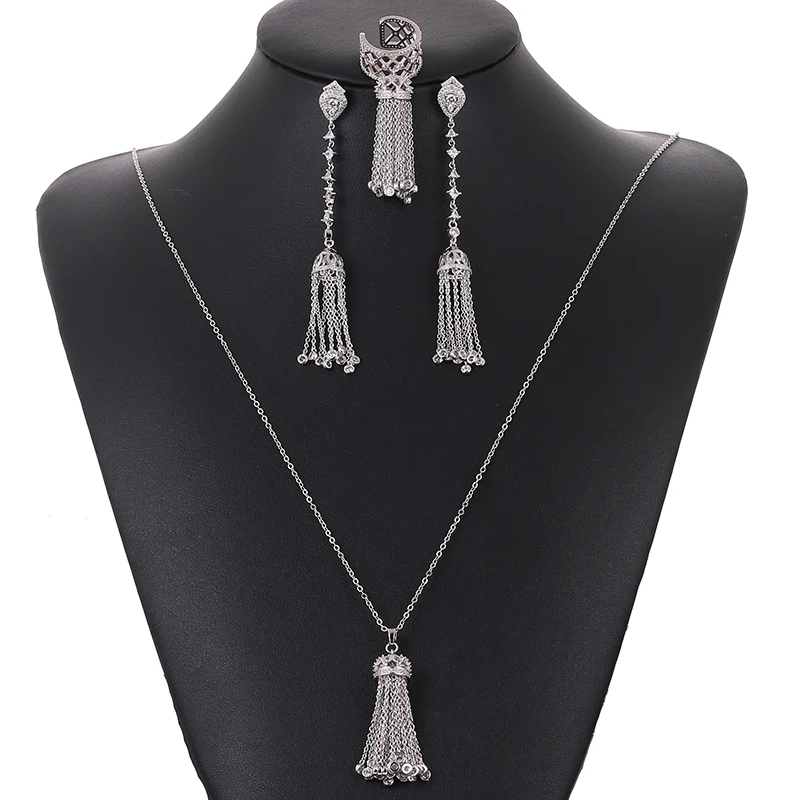LXOEN Famous Brand Tassel Rings For Women Inlay Zirconia Adjustable Crown Ring Fashion bague