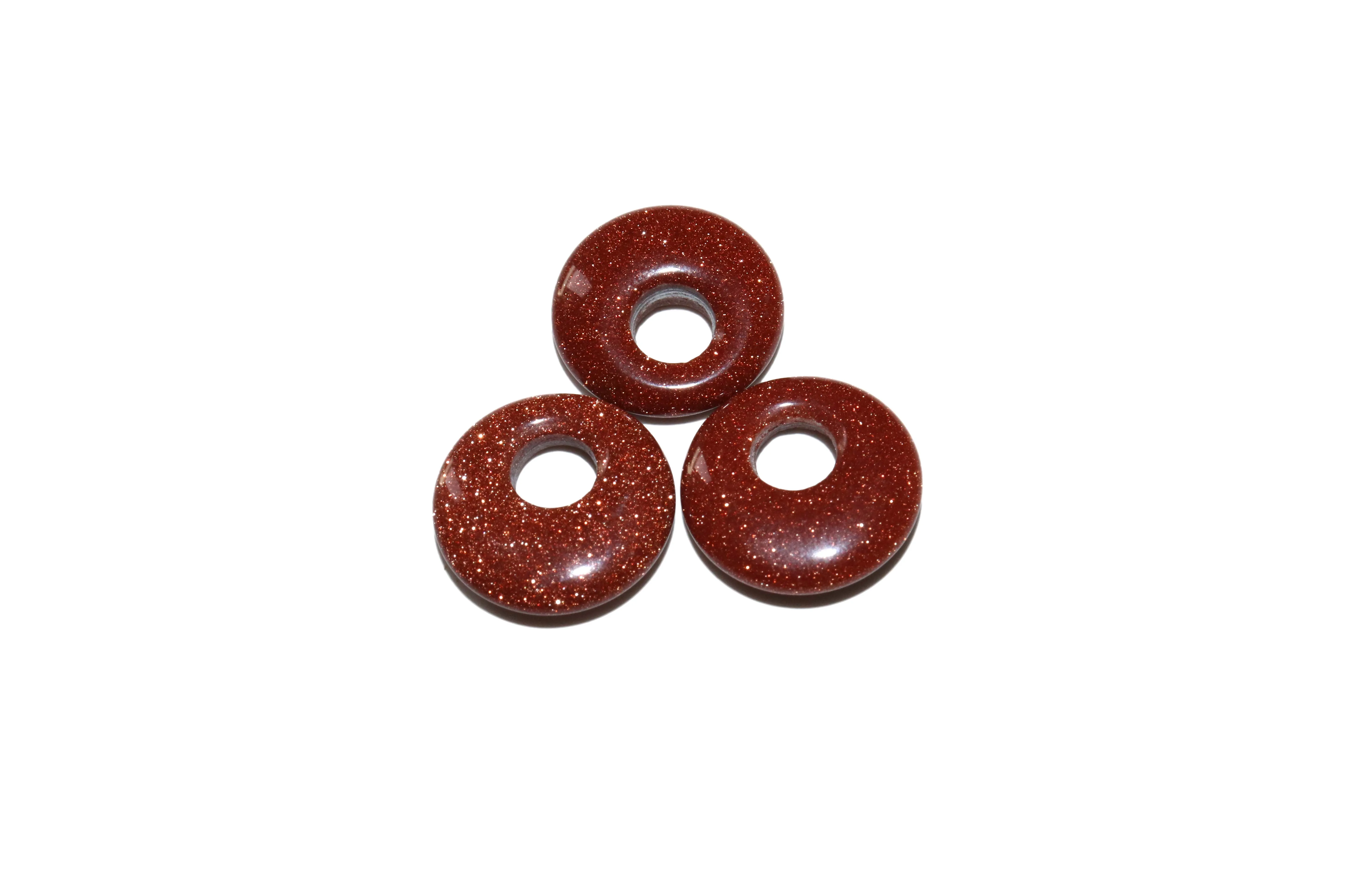 5pcs/lot 18mm Natural Turquoises Agates Jades Crystal Stone Donut Charm Pendant Beads For Jewelry Making DIY Necklace Earrings