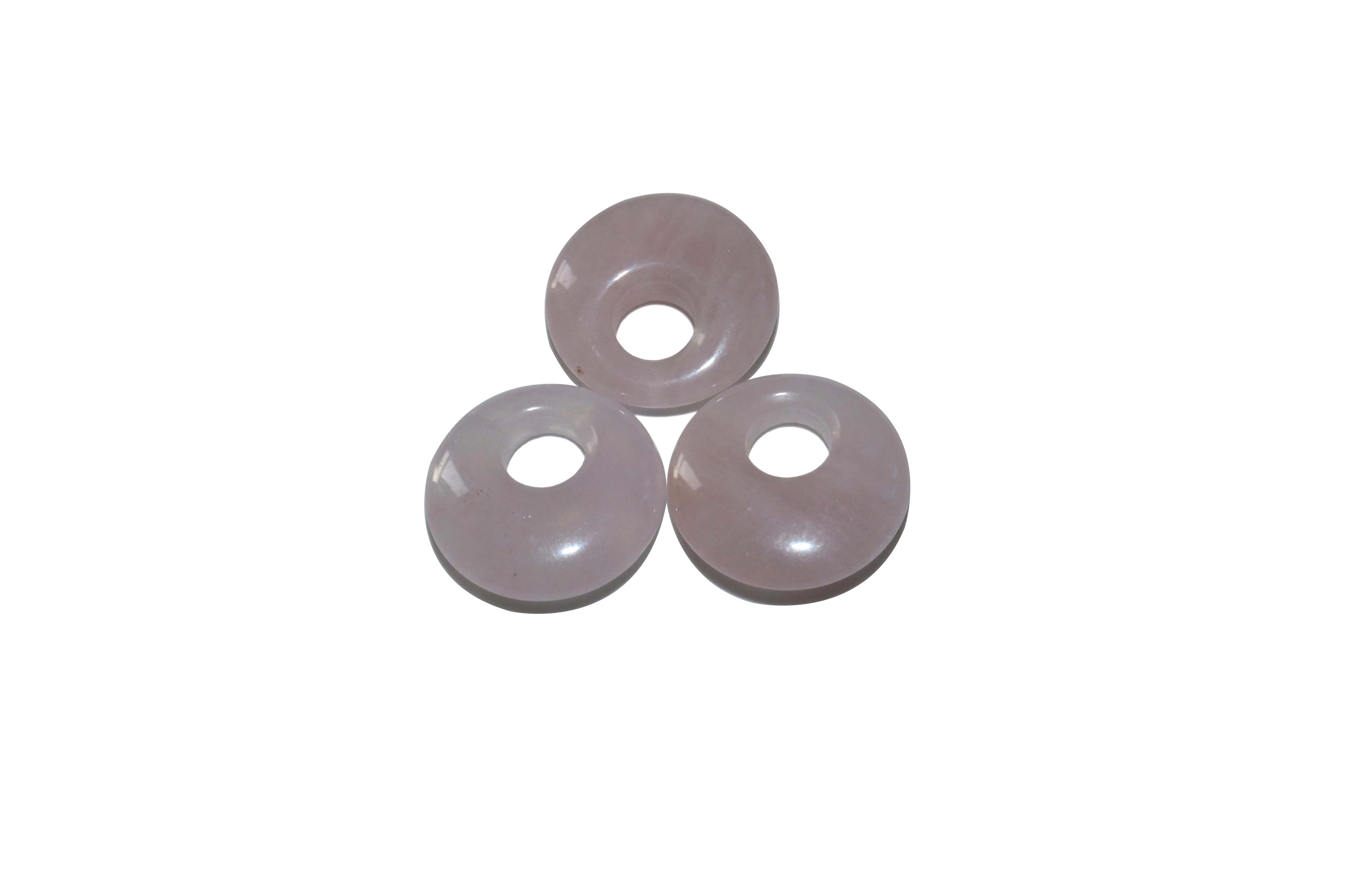 5pcs/lot 18mm Natural Turquoises Agates Jades Crystal Stone Donut Charm Pendant Beads For Jewelry Making DIY Necklace Earrings
