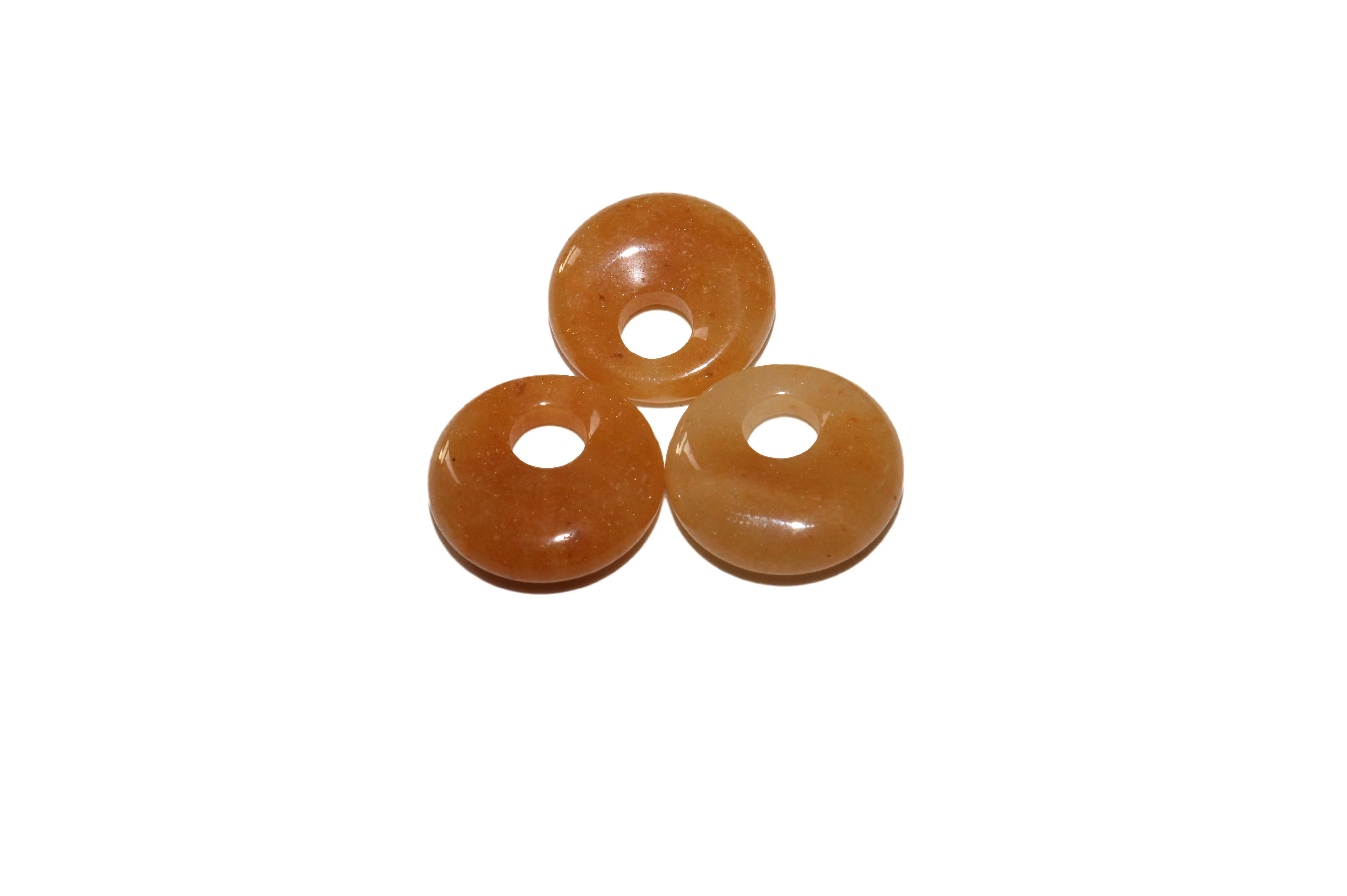 5pcs/lot 18mm Natural Turquoises Agates Jades Crystal Stone Donut Charm Pendant Beads For Jewelry Making DIY Necklace Earrings
