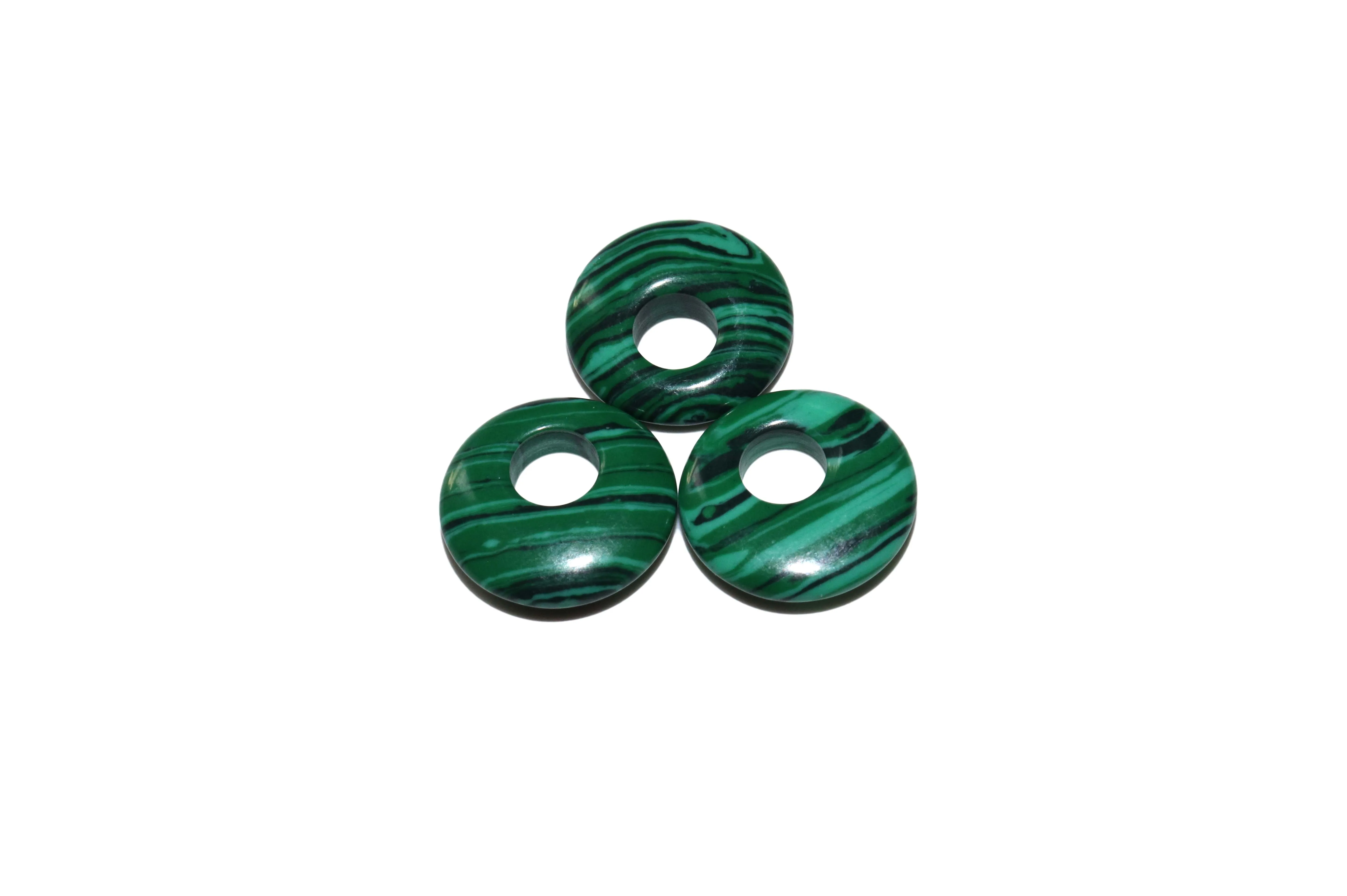 5pcs/lot 18mm Natural Turquoises Agates Jades Crystal Stone Donut Charm Pendant Beads For Jewelry Making DIY Necklace Earrings