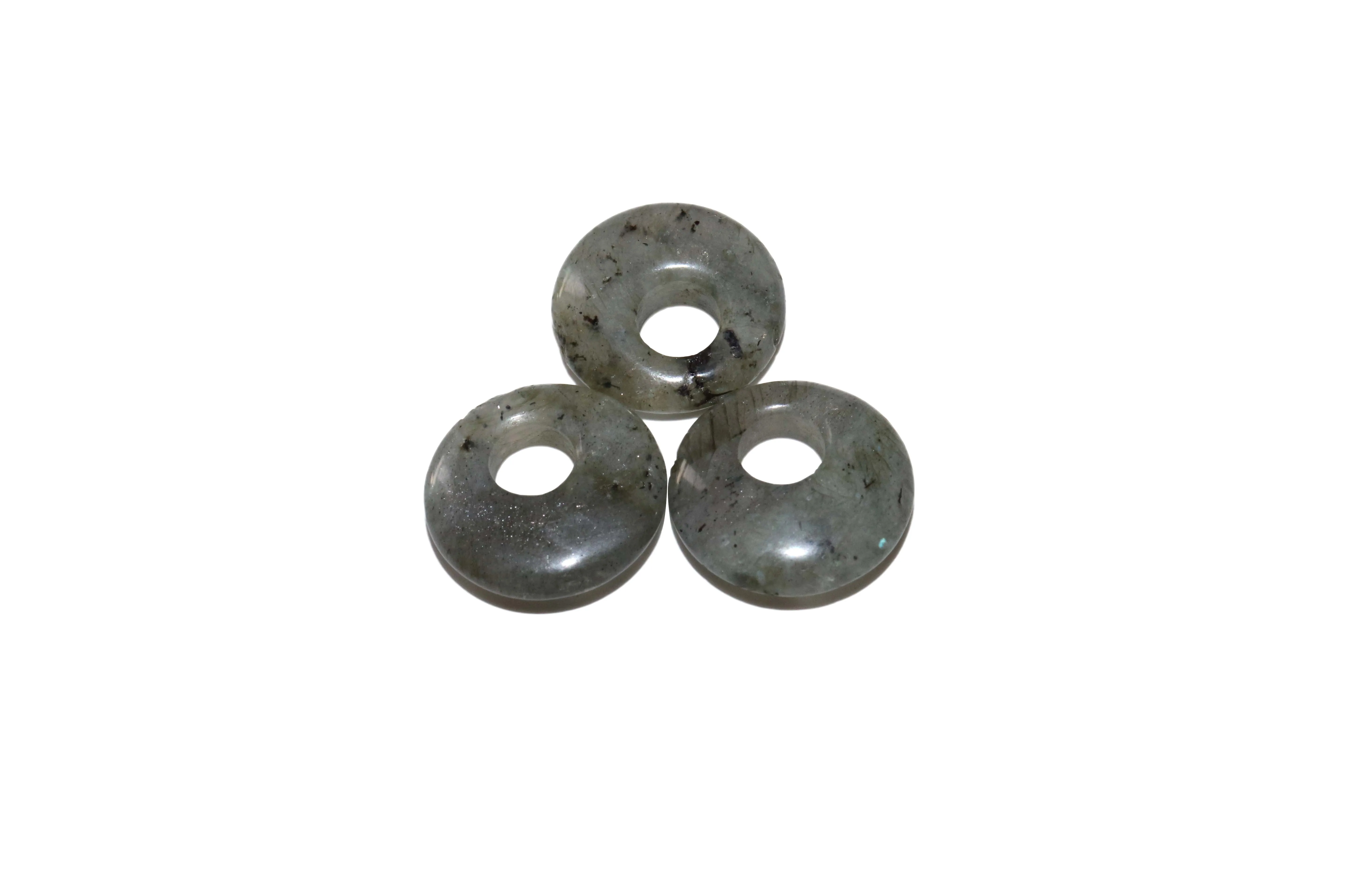 5pcs/lot 18mm Natural Turquoises Agates Jades Crystal Stone Donut Charm Pendant Beads For Jewelry Making DIY Necklace Earrings