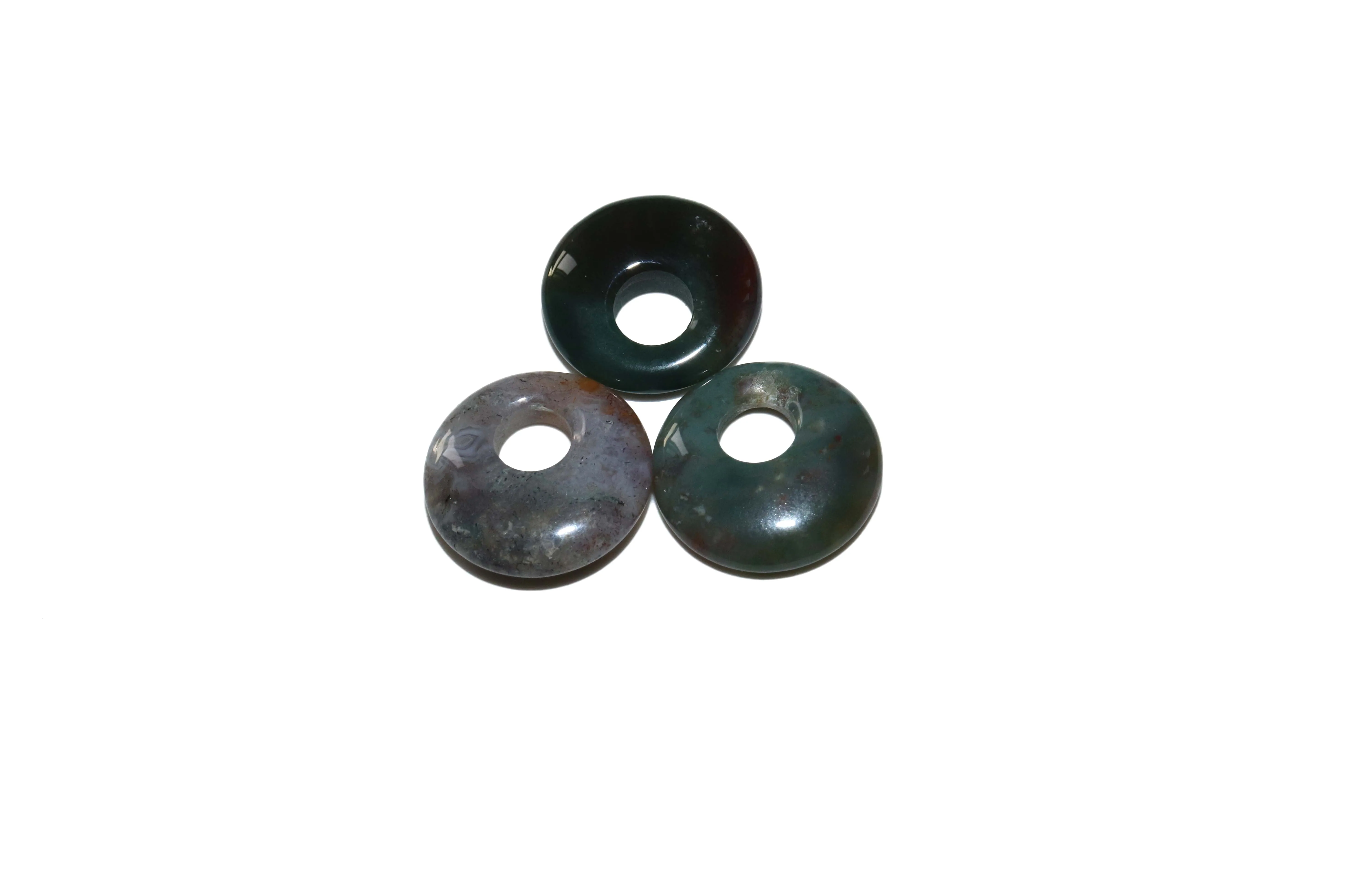 5pcs/lot 18mm Natural Turquoises Agates Jades Crystal Stone Donut Charm Pendant Beads For Jewelry Making DIY Necklace Earrings