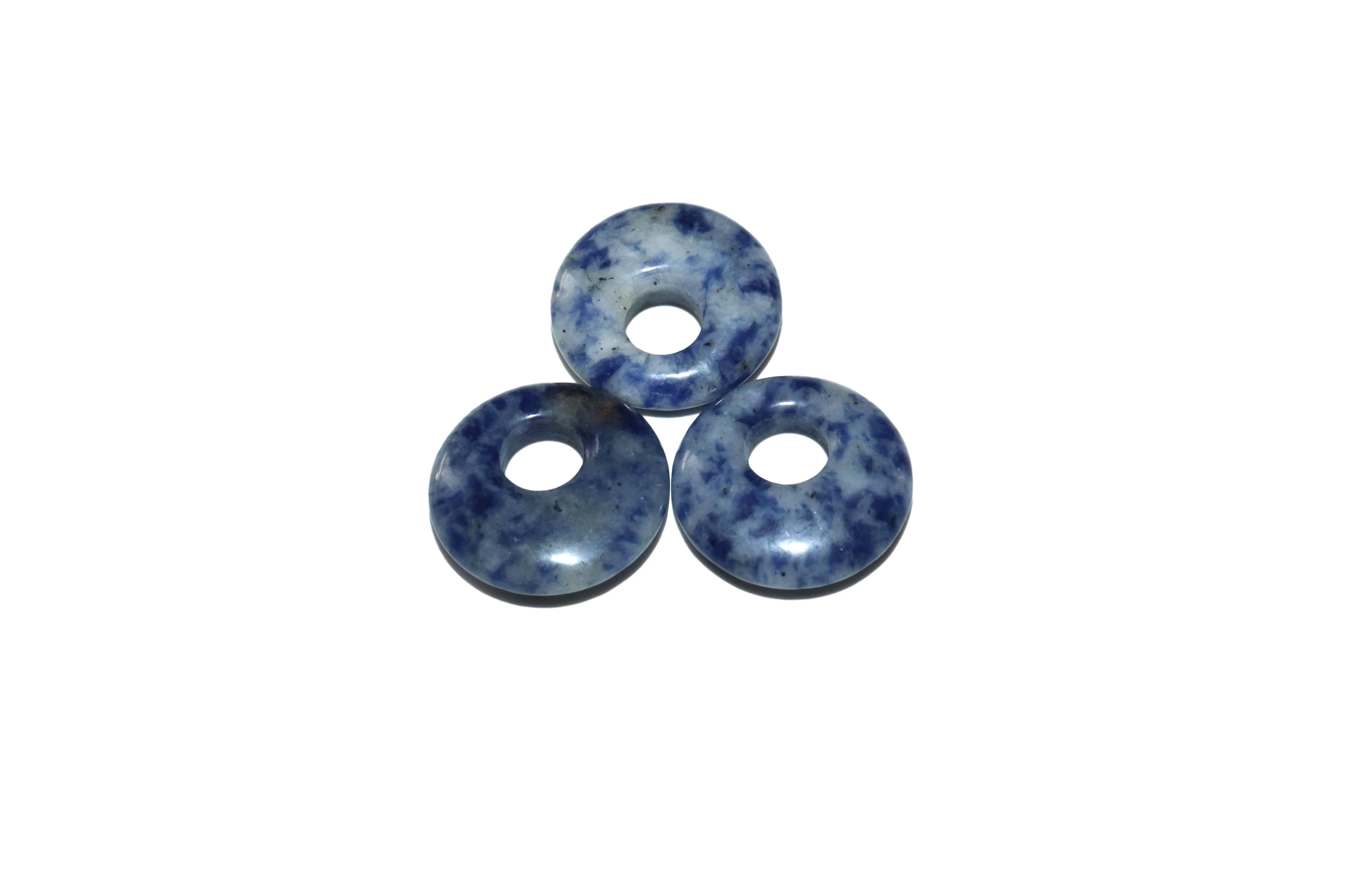 5pcs/lot 18mm Natural Turquoises Agates Jades Crystal Stone Donut Charm Pendant Beads For Jewelry Making DIY Necklace Earrings