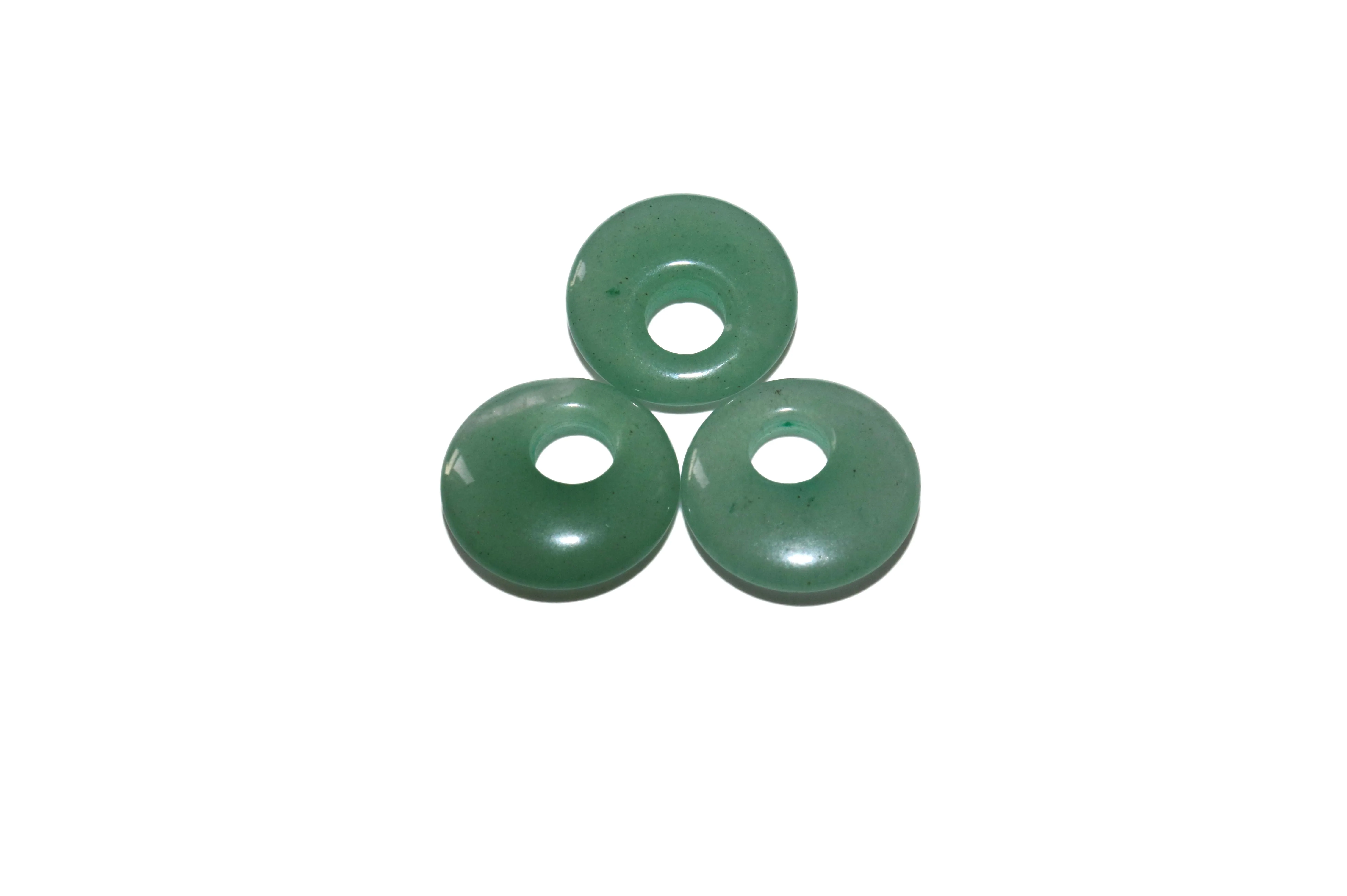 5pcs/lot 18mm Natural Turquoises Agates Jades Crystal Stone Donut Charm Pendant Beads For Jewelry Making DIY Necklace Earrings