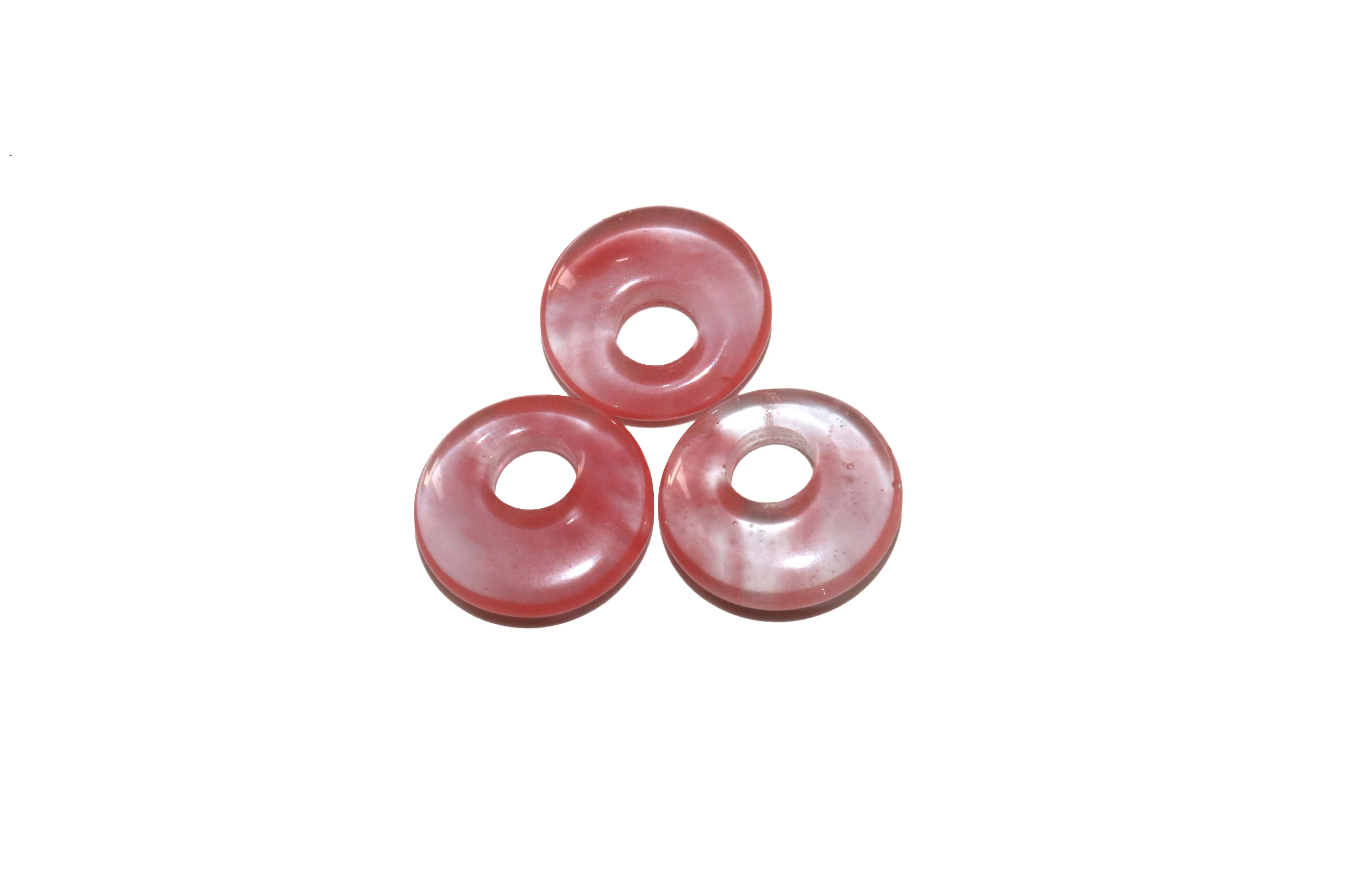 5pcs/lot 18mm Natural Turquoises Agates Jades Crystal Stone Donut Charm Pendant Beads For Jewelry Making DIY Necklace Earrings