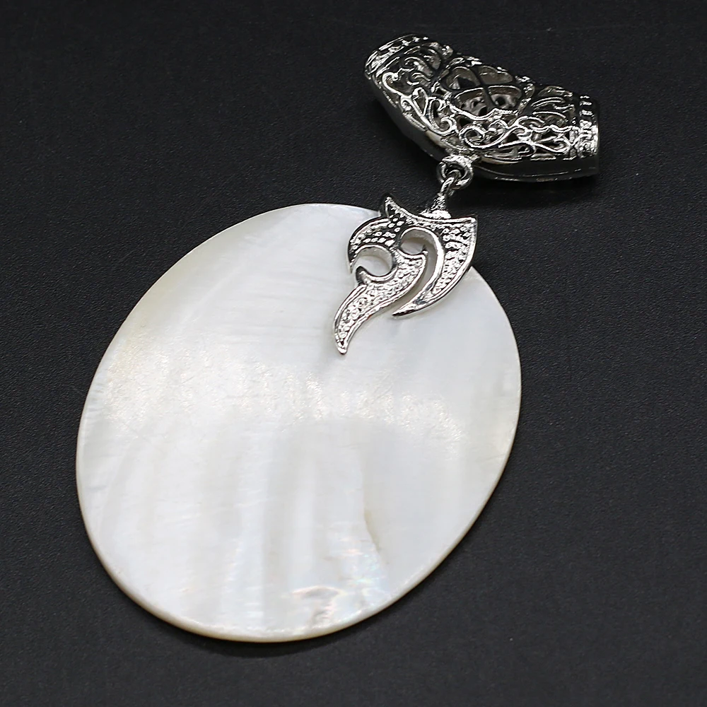 Natural Mother of Pearl Shell Round Pendant Exquisite Handmade Crafts Making Necklace Bracelet Accessories Jewelry For Women