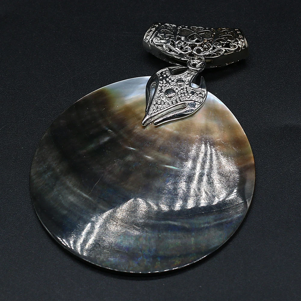 Natural Mother of Pearl Shell Round Pendant Exquisite Handmade Crafts Making Necklace Bracelet Accessories Jewelry For Women