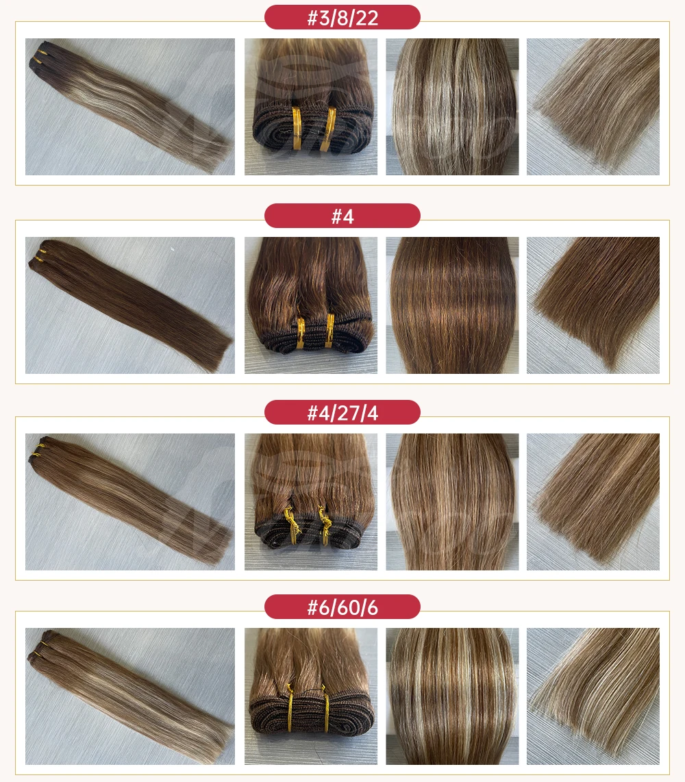 Moresoo Human Hair Bundles Wefts Sew in Blonde Black Ombre 100G/Set Remy Brazilian Straight Hair Bundles Invisible Extensions