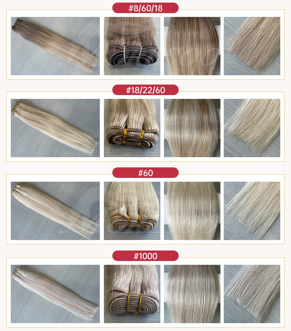 Moresoo Human Hair Bundles Wefts Sew in Blonde Black Ombre 100G/Set Remy Brazilian Straight Hair Bundles Invisible Extensions