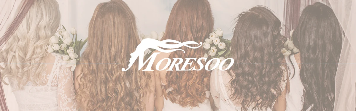 Moresoo Human Hair Bundles Wefts Sew in Blonde Black Ombre 100G/Set Remy Brazilian Straight Hair Bundles Invisible Extensions