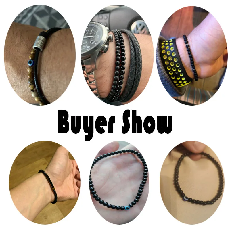 Minimalist Evil Eye Bracelet Men Female Charm 4mm Natural Stone Braslet Tiger Eyes Braclet For Male Yoga Jewelry Pulsera Hombre