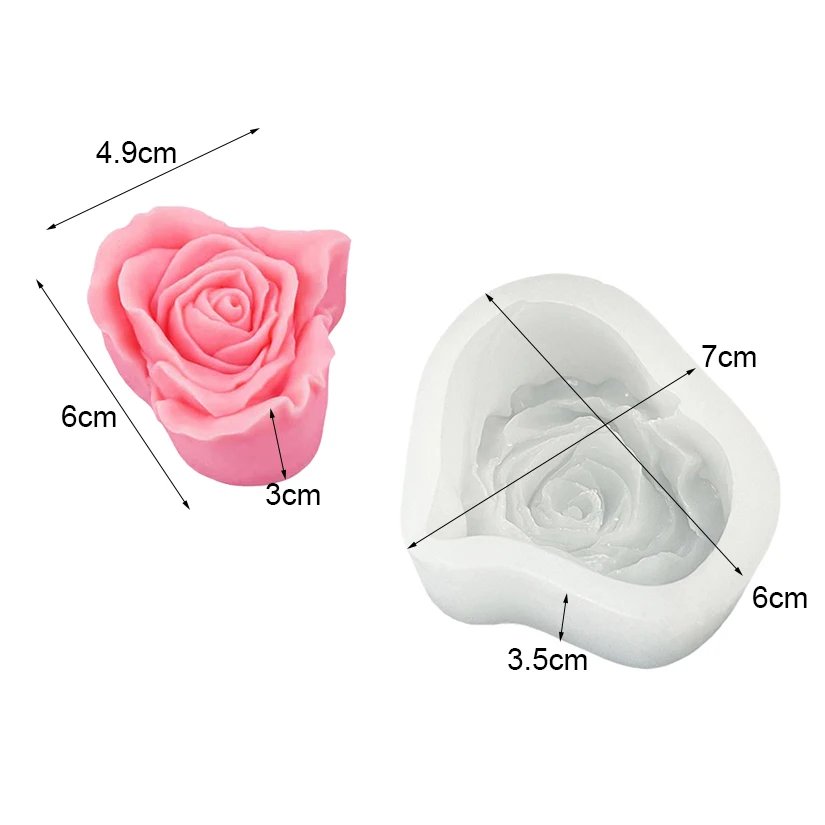 Carnation Rose Flower Silicone Sugarcraft Mold Resin Tools Chocolate Cupcake Baking Fondant Cake Decorating Tools