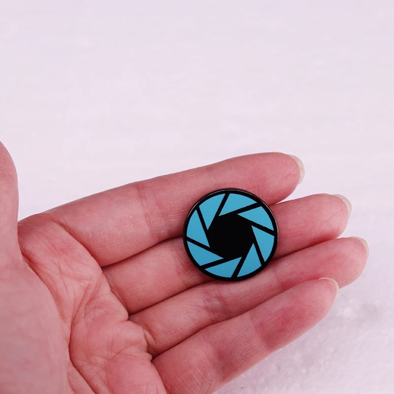 Aperture Science Portal Game Logo Enamel Pin Send Friend Boutique Medal Gift Metal Brooch
