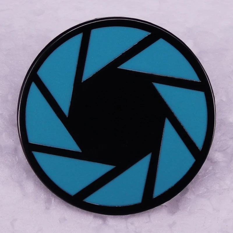 Aperture Science Portal Game Logo Enamel Pin Send Friend Boutique Medal Gift Metal Brooch