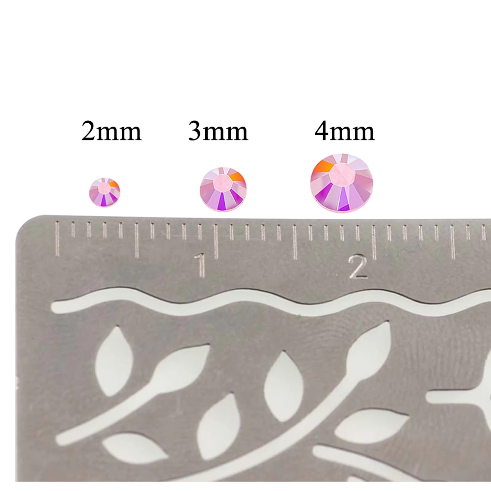 2-4mm Candy colors AB Transparent Nail Art Rhinestones Round Resin Flatback Glitter Strass Stones DIY 3D Nail Art Decorations