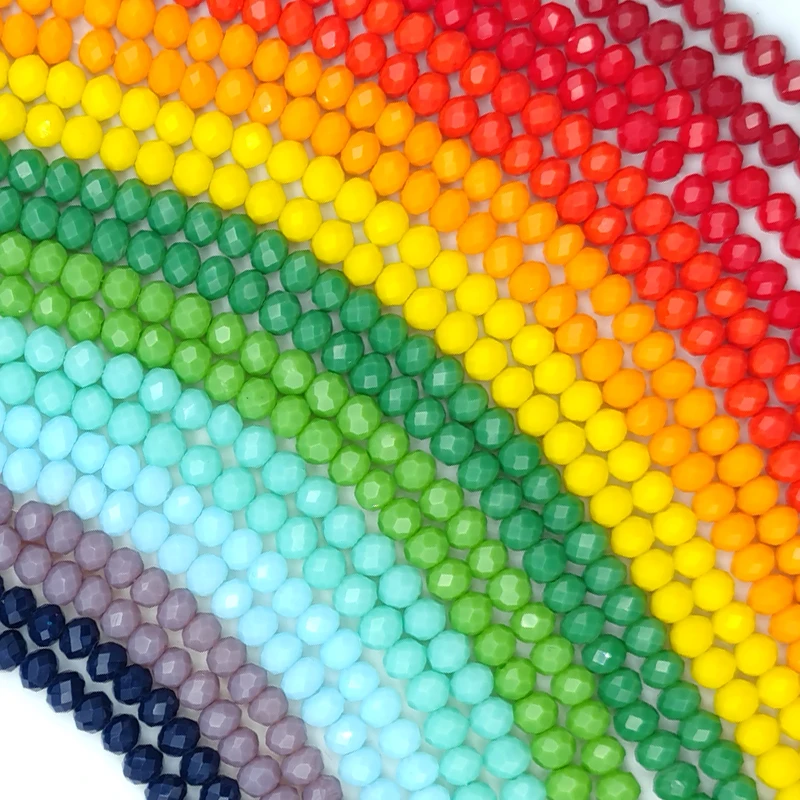 Czech Crystal Shiny Faceted Glass Beads round Loose Spacer Beads for Jewelry Making 2mm 3mm 4mm 6mm 8mm Necklace Bracelet Access